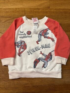 Marvel Spider-Man White & Red Raglan Kids Sweatshirt